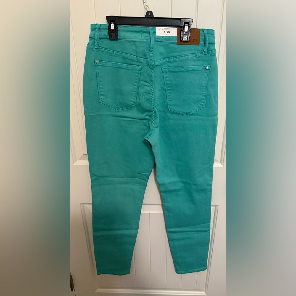 Judy Blue Aquamarine Ankle Cropped Jeans Stretch Denim Size 9 - Picture 3 of 6